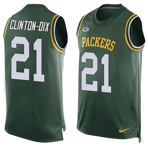 Nike Packers #21 Ha Ha Clinton-Dix Green Team Color Men's Stitched NFL Limited Tank Top Jersey
